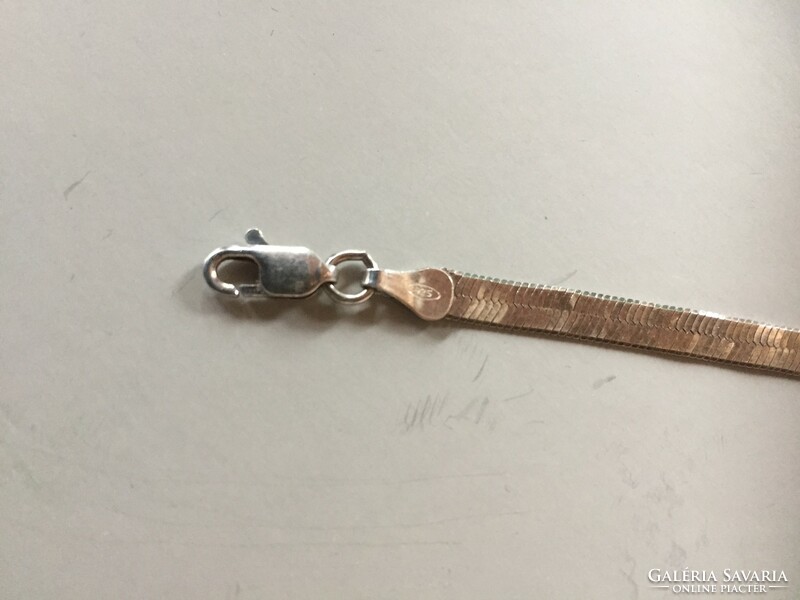 Silver, flat snake bracelet, marked, 19 cm, 4.2 grams (cover)