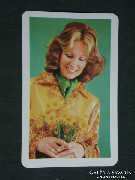 Kártyanaptár, Centrum áruház ,ruházat,divat, erotikus női modell, 1976 ,   (2)