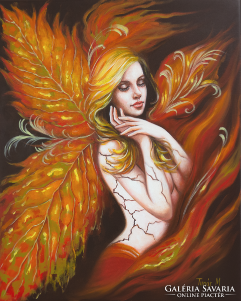 Oil painting - firebird - 50cmx40cm