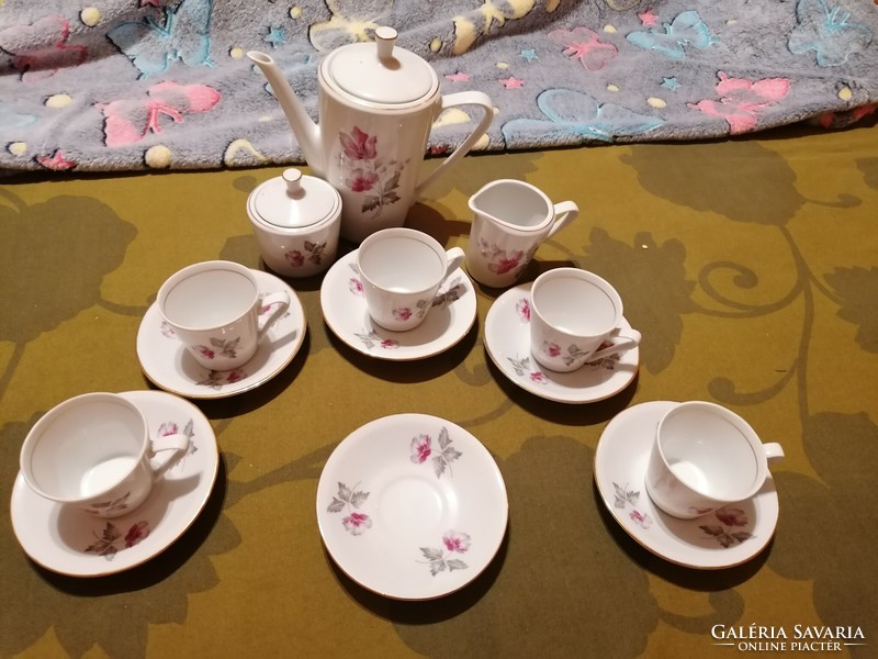 Alföldi magnolia coffee set with one missing cup