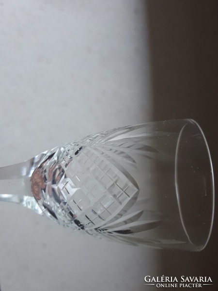 Polished crystal brandy liqueur glass set