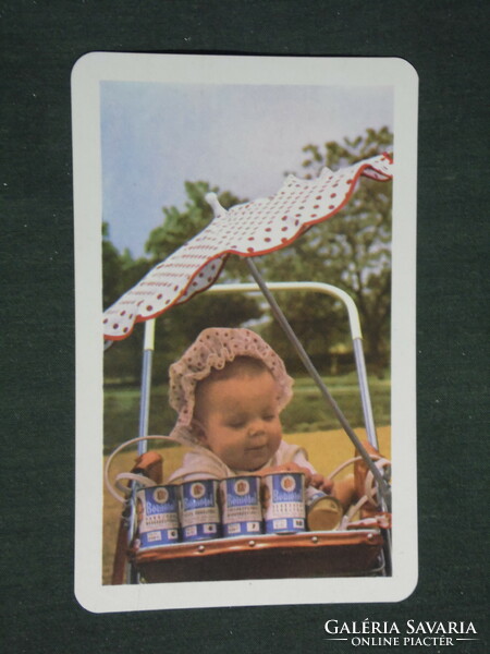 Kártyanaptár, Borsod Heves élelmiszer vegyi áru vállalat,Miskolc, bébiétel , 1976 ,   (2)