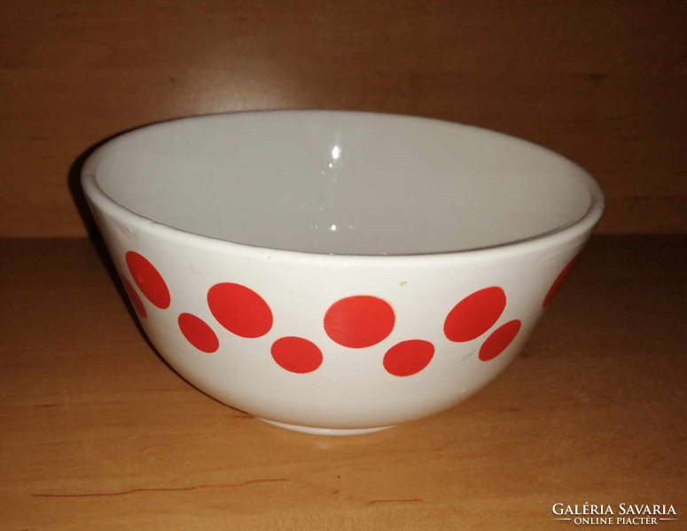 Granite bowl with red dots (6p)