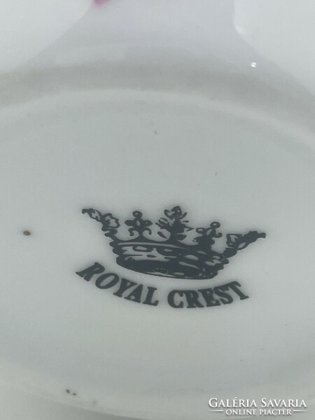 Angol Royal Crest porcelán virágos váza 9cm