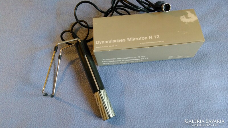 Vintage German Telefunken dynamic microphone n12 vintage - including stand