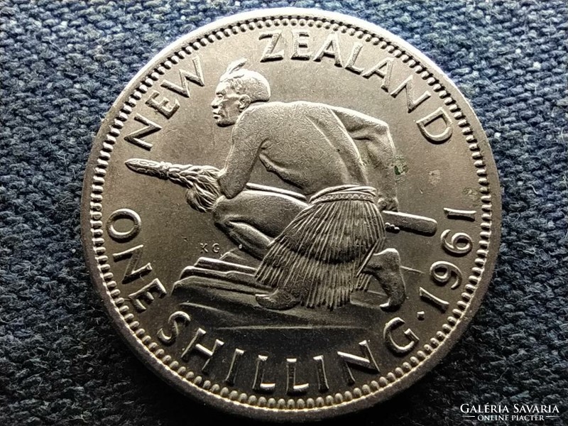 New Zealand ii. Elizabeth 1 shilling 1961 (id66385)