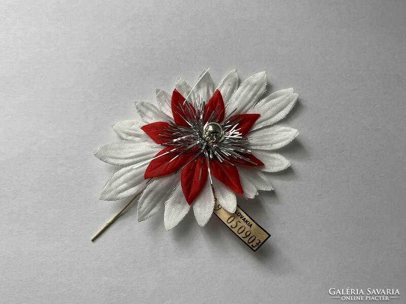 Retro Czechoslovak artificial flower ornament, with original label