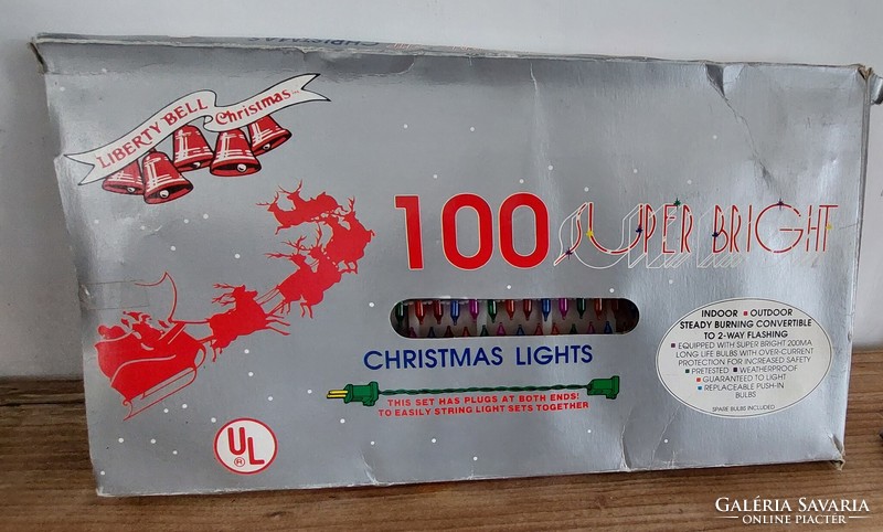 110 volt ! Retro, vintage 100 super fényes kültéri,beltéri karácsonyfa izzósor ,tesztelni nem tudom