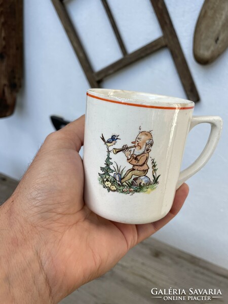 Granite rare dwarf dwarf patterned mug beautiful mug nostalgia piece, rustic decoration
