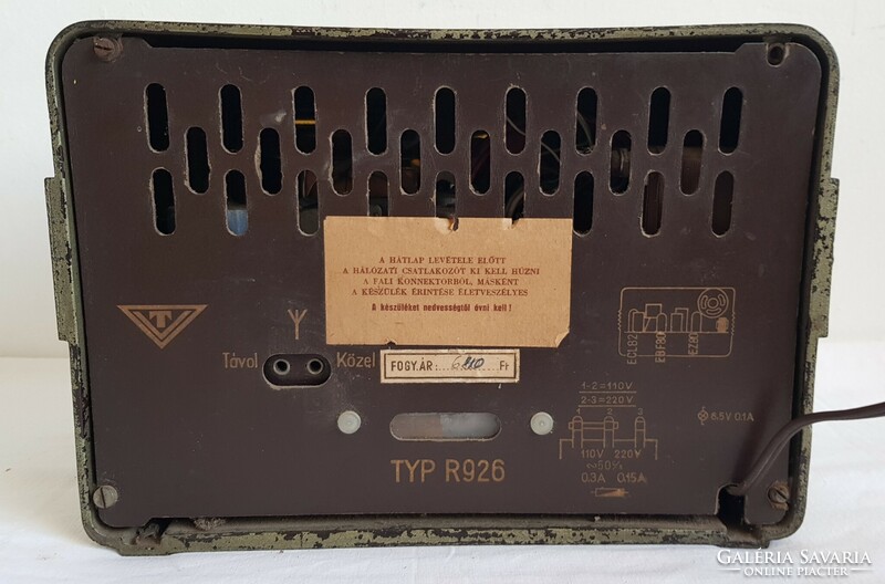 Old Badacsony radio with vinyl housing type: r926