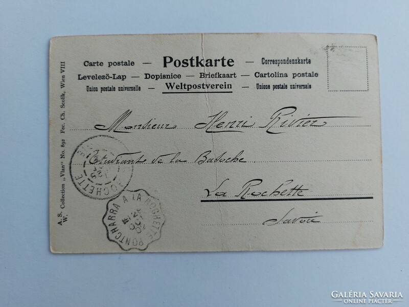 Régi képeslap 1902 akt levelezőlap