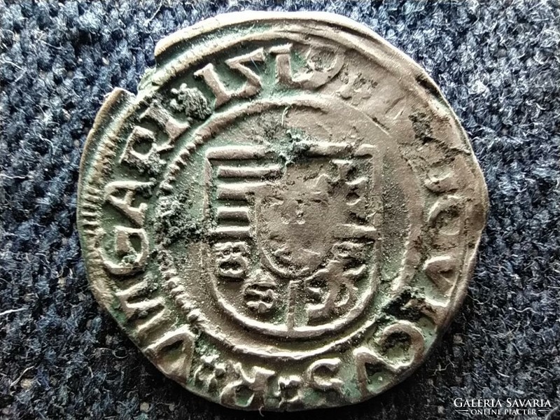 II. Lajos (1516-1526) ezüst 1 Dénár ÉH673 1519 (id60848)