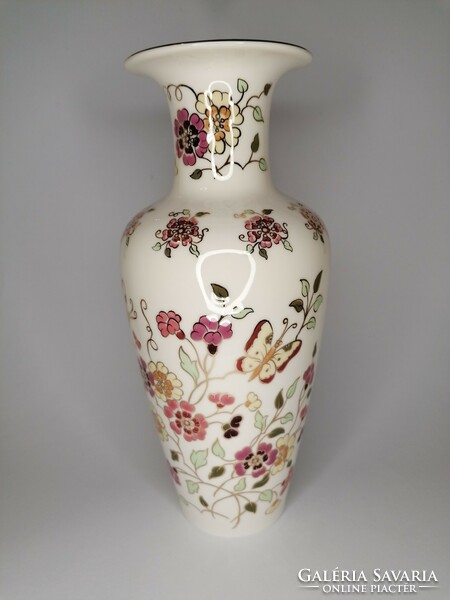 Large butterfly vase by Zsolnay, 27 cm. New. From collection.