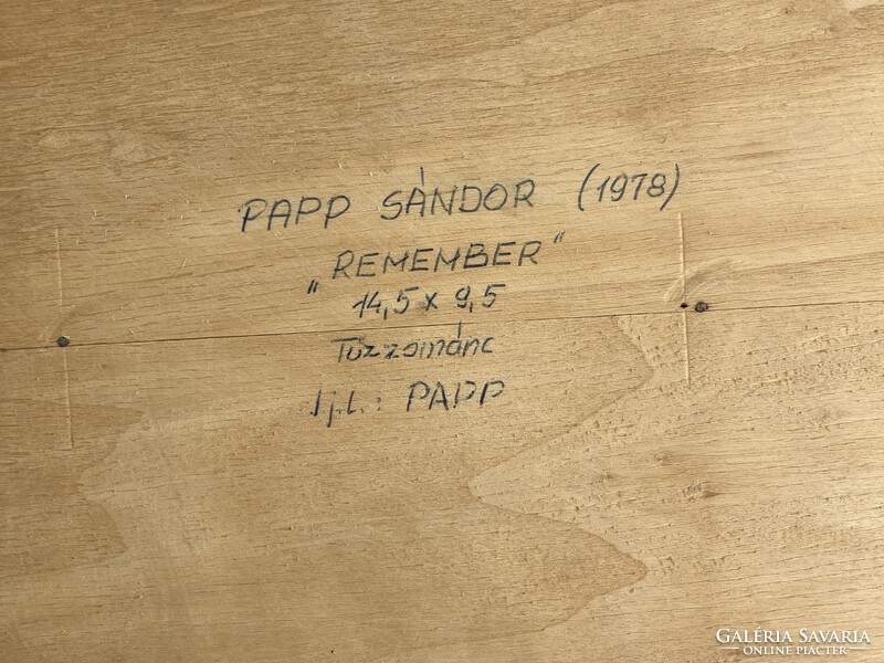 Papp Sándor: Remember, tűzzománc iparművészeti kép, 1978