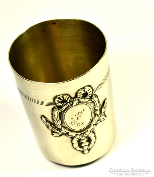 Around 1900 Silver baptismal cup and napkin ring