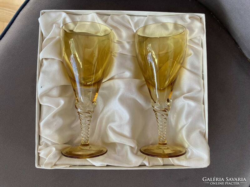 A pair of lead crystal glasses