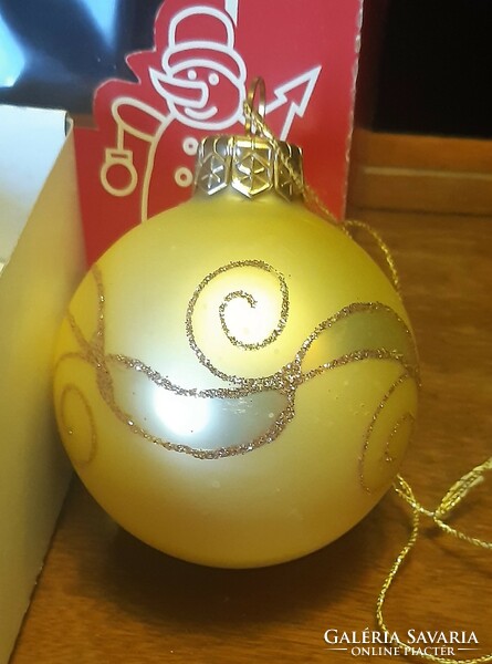 Retro kézzel készitett karácsonyfa üveg díszek