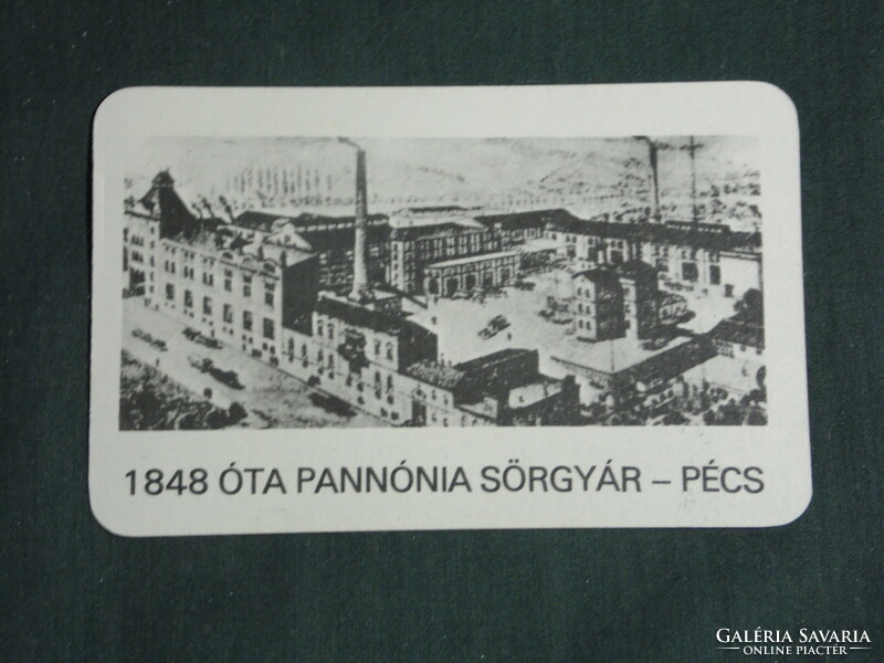 Kártyanaptár, Pécs Pannonia sörgyár, sörfőzde, 1977 ,   (2)