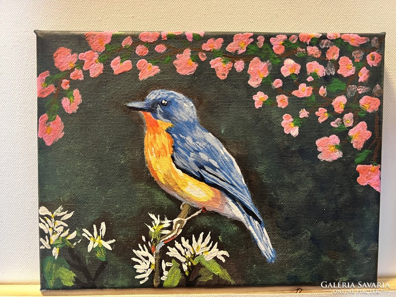 Eladó “Cinege madár” Festményem