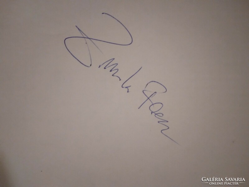 Autograph signature of Ferenc Zenthe, found on one of the removed A4 sheets of the collection folder, with a ballpoint pen.