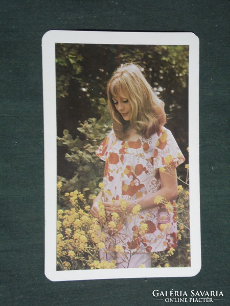 Card calendar, center department store, clothing, fashion, erotic female model, 1977, (2)