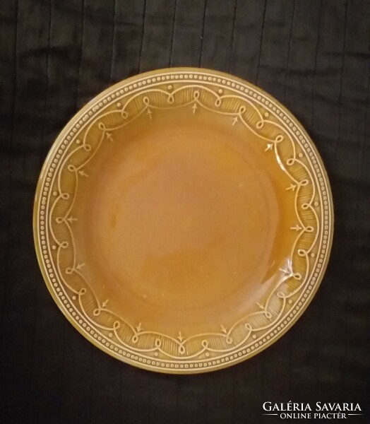Granite ceramic brown plate 24 cm