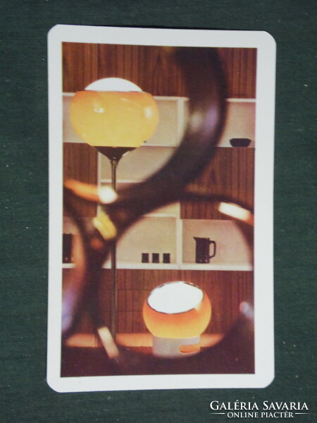 Kártyanaptár, DOMUS lakberendezési áruház, szobabútor,lámpa,1977 ,   (2)