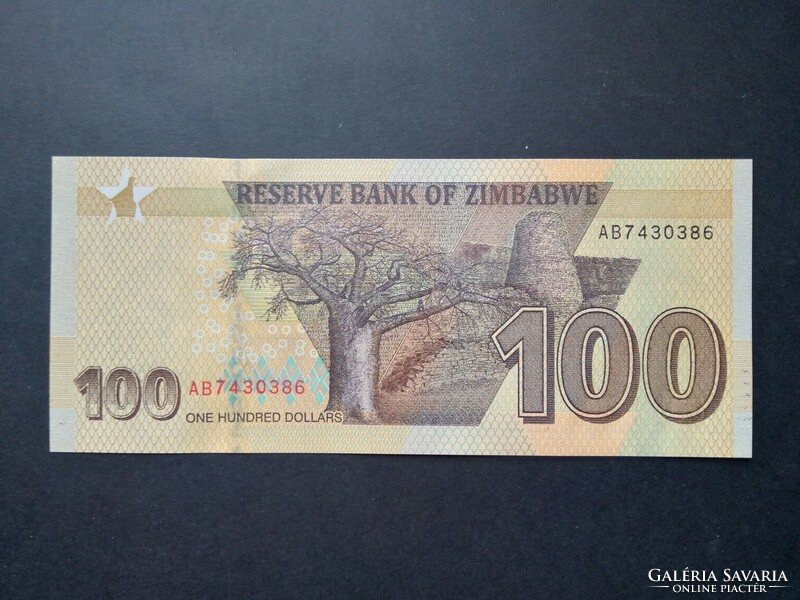 Zimbabwe 100 Dollár 2020 Unc-