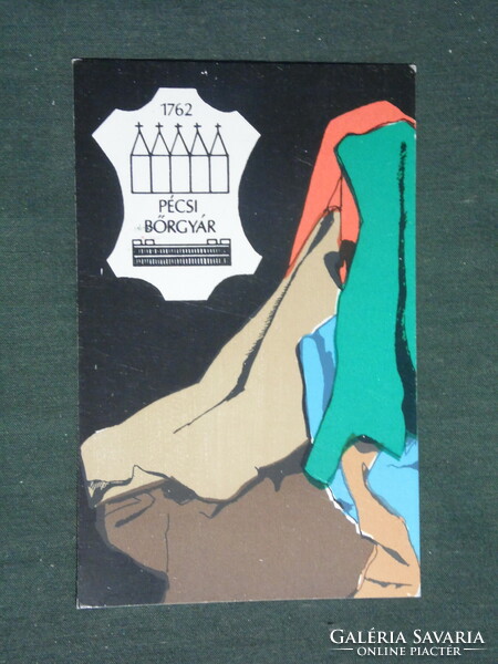Card calendar, Pécs tannery, graphic designer, 1977, (2)