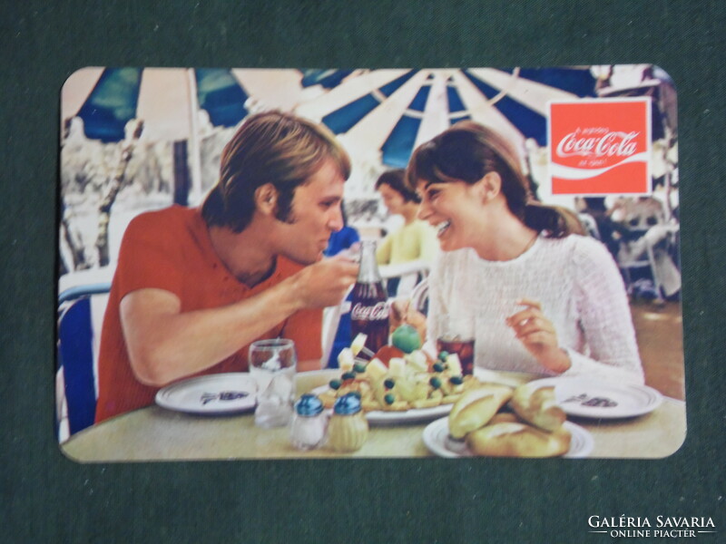 Card calendar, coca cola soft drink, Sztegyháza spirits company, 1977, (2)