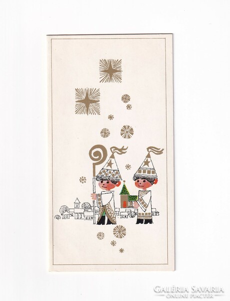 K:103 Karácsonyi  kihajtós képeslap (Képzőművészeti Alap)