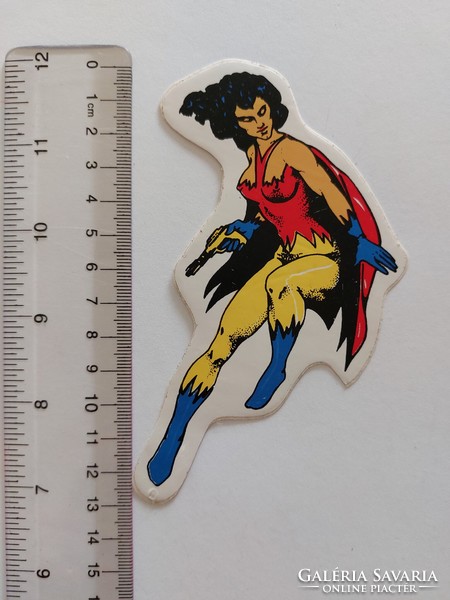 Retro sticker superwoman