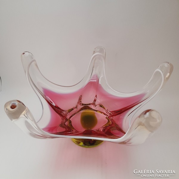 Jozef Hospodka Czech glass bowl, 30 cm