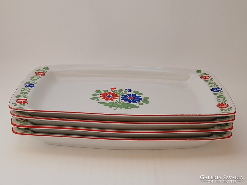 Alföldi porcelain rectangular bowls with Hungarian pattern, 4 pieces in one