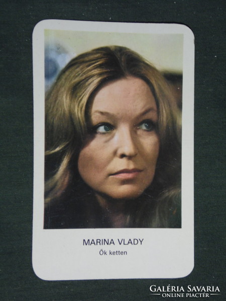 Card calendar, motion picture cinema, actress Marina Vlady, 1978, (2)