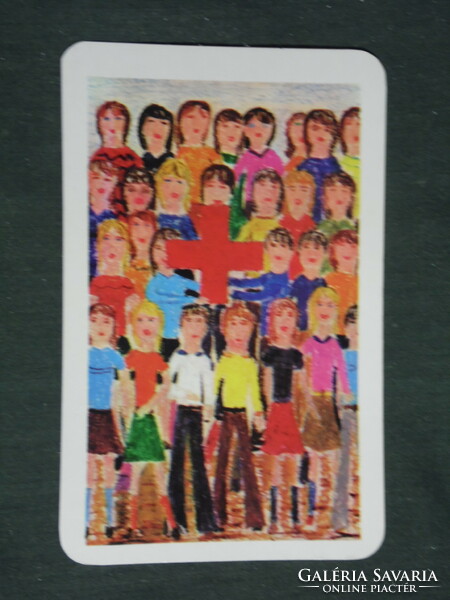 Kártyanaptár, Magyar Vöröskereszt világnap,grafikai rajzos,, 1978 ,   (2)