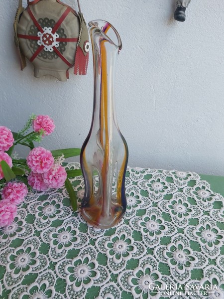 Francis? Bohemia? Czech? Murano? Glass vase collector's mid-century modern home decoration heirloom