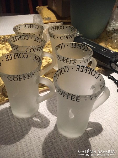6 db kávés, capuccinós pohár (K34)