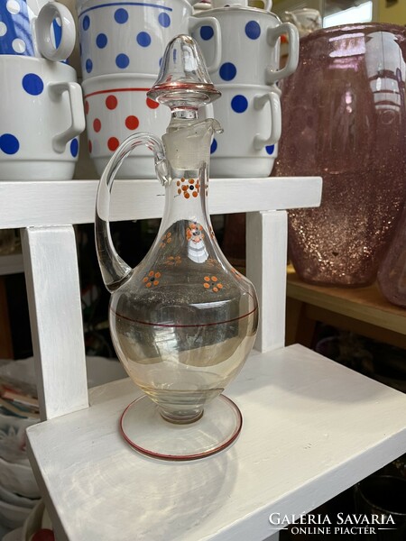 Beautiful glass bottle for liqueur drinks set bottle beauty collector's item