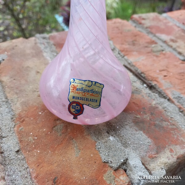 Blown glass single strand vase - handmade by Germany -