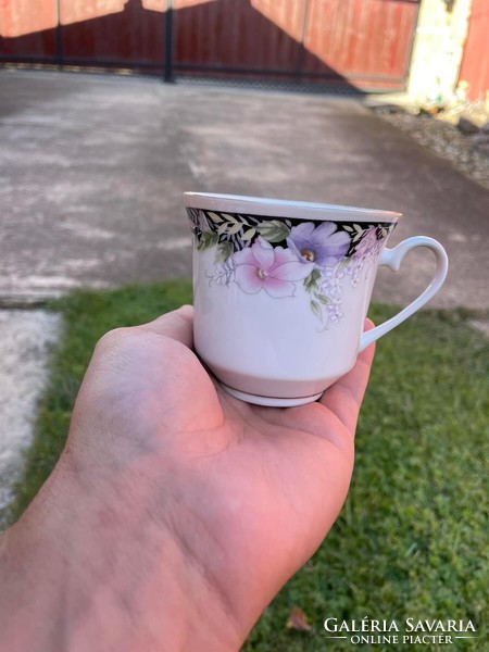 Gyönyörű virágos teáskészlet  tea csésze süteményes tányér