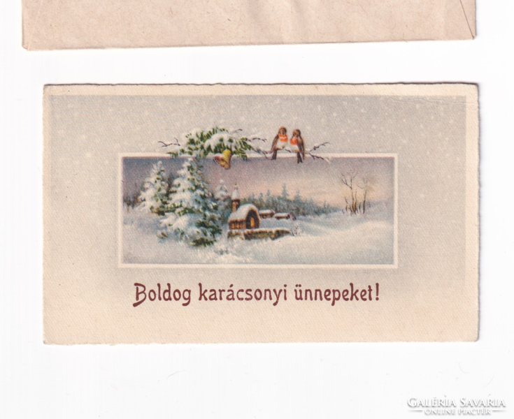 K:135 Karácsony-BÚÉK Üdv.kártya-képeslap borítékkal  Postatiszta