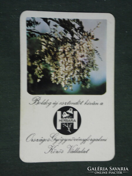 Card calendar, herbarium medicinal plant sales company 1978, (2)