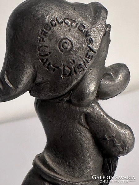 Peltro Italy Disney kollekció - kézzel készített Morgó törpe ónfigura