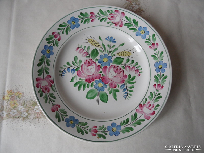 Hand painted porcelain wall plate