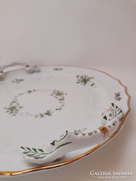 Hollóháza porcelain large bowl with Erika pattern, 34 cm