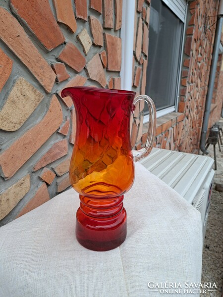 Beautiful rare-shaped colored jug collector's mid-century modern home decoration heirloom