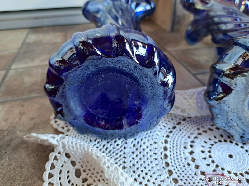 Gyönyörű színű karcagi  berekfürdői üveg váza Gyűjtői mid-century modern  lakásdekoráció hagyaték