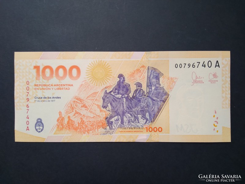 Argentína 1000 Pesos 2023 Unc