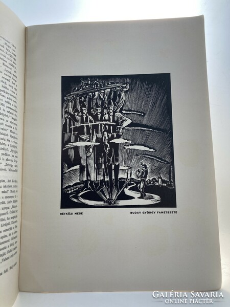 The world of the fairy tale, 1935 - illustrated with a woodcut of a fairy tale by György Buday